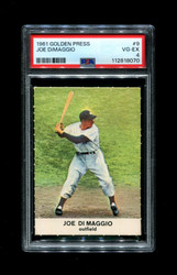 1961 JOE DIMAGGIO GOLDEN PRESS #9 YANKEES PSA 4