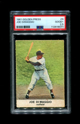 1961 JOE DIMAGGIO GOLDEN PRESS #9 YANKEES PSA 2.5