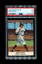 1961 BABE RUTH GOLDEN PRESS #3 YANKEES PSA 3
