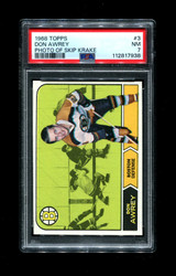 1968 DON AWREY TOPPS #3 PHOTO OF SKIP KRAKE PSA 7