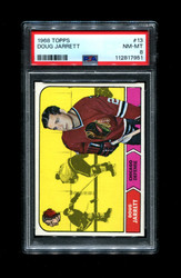 1968 DOUG JARRETT TOPPS #13 BLACKHAWKS PSA 8