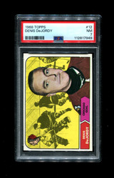 1968 DENIS DEJORDY TOPPS #12 BLACKHAWKS PSA 7