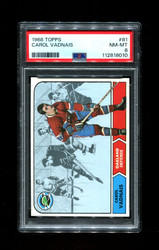 1968 CAROL VADNAIS TOPPS #81 GOLDEN SEALS PSA 8