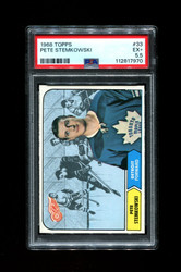 1968 PETE STEMKOWSKI TOPPS #33 RED WINGS PSA 5.5