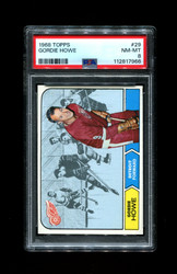 1968 GORDIE HOWE TOPPS #29 RED WINGS PSA 8