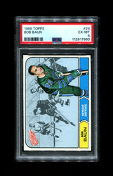 1968 BOB BAUN TOPPS #24 RED WINGS PSA 6