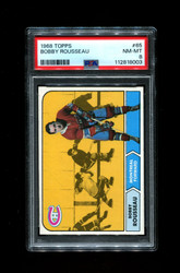 1968 BOBBY ROUSSEAU TOPPS #65 CANADIENS PSA 8