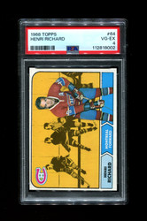1968 HENRI RICHARD TOPPS #64 CANADIENS PSA 4