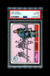 1968 KEN SCHINKKEL TOPPS #106 PENGUINS PSA 8