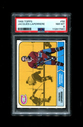 1968 JACQUES LAPERRIERE TOPPS #58 CANADIENS PSA 8