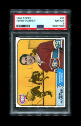 1968 TERRY HARPER TOPPS #57 CANADIENS PSA 8