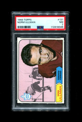 1968 NORM ULLMAN TOPPS #131 MAPLE LEAFS PSA 7