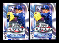 2025 TOPPS CHROME BASEBALL BLASTER 2 BOX LOT 