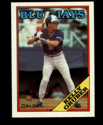 1988 KELLY GRUBER OPC #113 O PEE CHEE BLACK ONLY BACK BLUEJAYS #3655