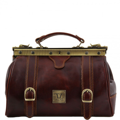Mona Lisa - Doctor Leather Bag - Brown
