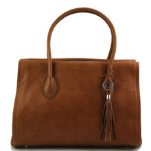 Tuscany Leather - Soft Leather Bag - Cognac