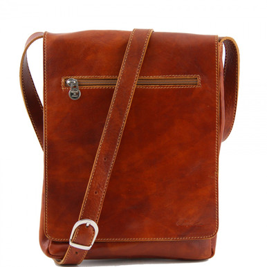 Fabio - Men's Leather Shoulder Bag - Honey