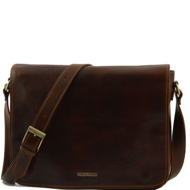 Messenger Double - Freestyle Leather Bag - Brown