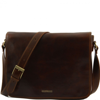 Messenger - Freestyle Leather Bag - Large Size - Brown