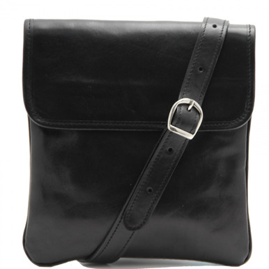 Joe - Leather Crossbody Bag - Black