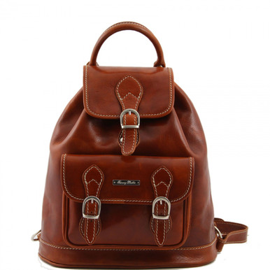 Singapore - Leather Backpack - Honey