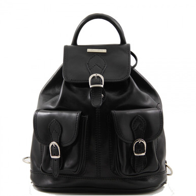 Tokyo - Leather Backpack - Black