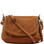TL Bag – Soft Leather Shoulder Bag with Tassel Detail - Cognac