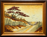 Full Amber  size 30-40cm  wooden frame add 5 cm
