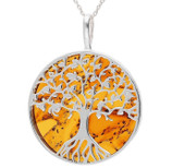 Tree of life baltic amber pendant
