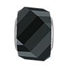 Swarovski Elements Jet Black Helix Crystal Charm Bead