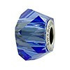 Swarovski Elements Sapphire Helix Crystal Charm Bead