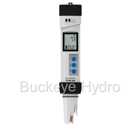 COM-300 Professional pH/EC/TDS/Temp/Salinity meter.