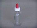 50ml  SAMPLE BOTTLE CLEAR GLASS, ROUND WITH 75mm GLASS DROPPER