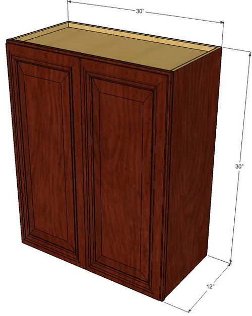 Large Double Door Brandywine Maple Wall Cabinet - 30 Inch ...