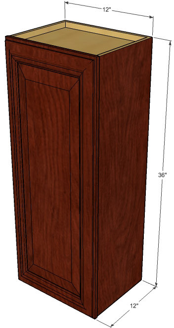 Small Single Door Brandywine Maple Wall Cabinet - 12 Inch ...