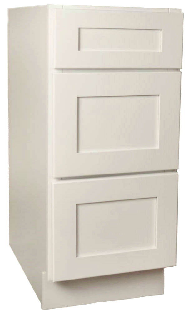Arcadia Linen Shaker 3 Drawer Base Cabinet 21 Inch Kitchen