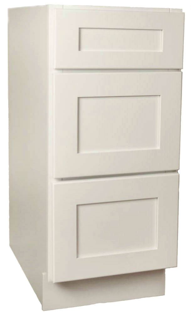 Arcadia Linen Shaker 3 Drawer Base Cabinet 30 Inch Kitchen
