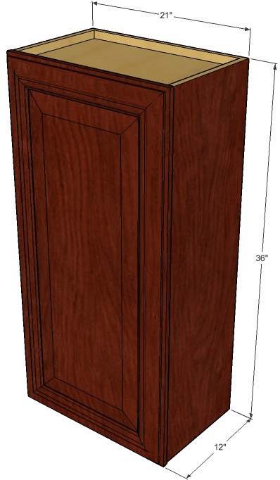 Small Single Door Brandywine Maple Wall Cabinet - 21 Inch ...