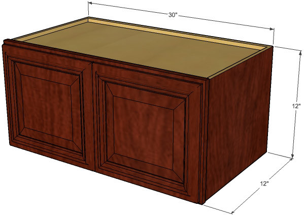 Brandywine Maple Horizontal Overhead Wall Cabinet - 30 ...