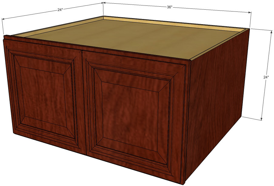 Brandywine Maple Horizontal Fridge Wall Cabinet 36 Inch Wide X 24 Image 1