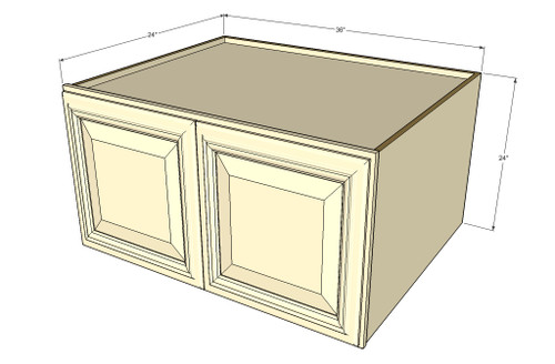 Tuscany White Maple Horizontal Fridge Wall Cabinet 36 Inch Wide X Image 1