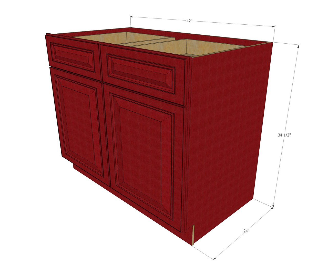 Cost Of 42 Inch Kitchen Cabinets - Large Double Door Tuscany White