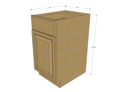 Regal Oak Small Base Cabinet with 18 Inch Door & Drawer ...