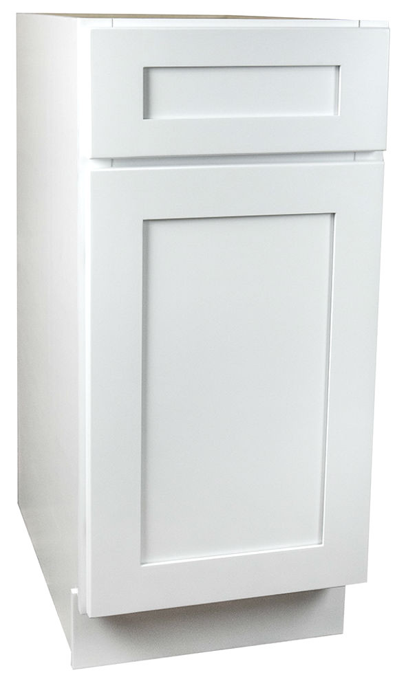 Arcadia White Shaker Small Base Cabinet With 21 Inch Door Drawer