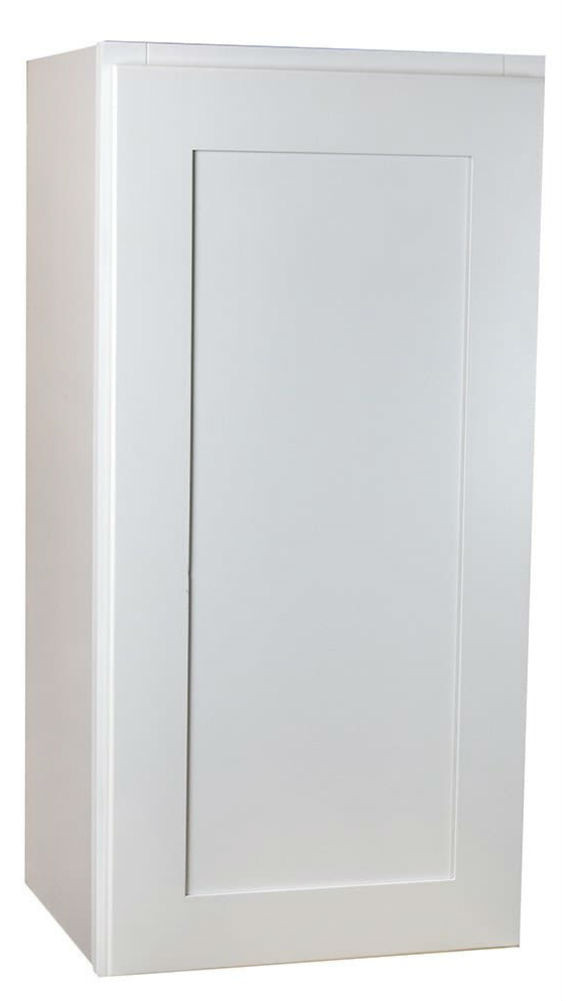 Small Single Door Arcadia White Shaker Wall Cabinet 9 Inch Wide