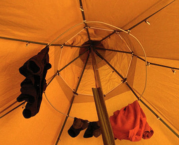 The Tentipi Drying Rail in use.