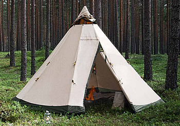 Safir 7 eco tent with open fire