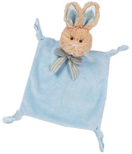 Wee bunny tail plush lovey by Bearington in blue