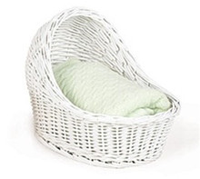 Baby Bassinet in white wicker