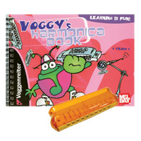 Voggy's harmonica book with "groovy harp" set